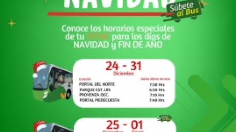 COMUNICADO DE PRENSA:ENTERATE DE LOS HORARIOS ESPECIALES POR TEMPORADA DE NAVIDAD Y FIN DE AÑO 